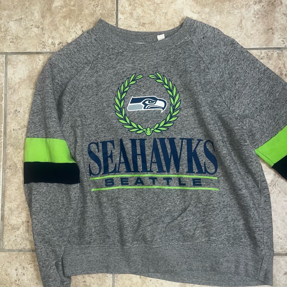 Seahawks Gray and Green Sweater